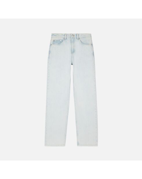 Jean droit décoloré bleu clair