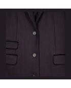 Manteau long en laine mélangée bleu marine