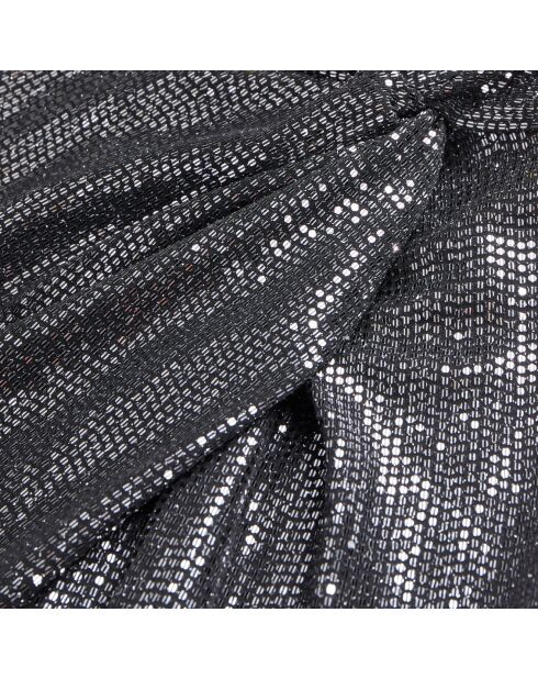 Jupe midi argentée métallisée