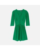 Robe courte avec fronces verte