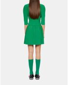 Robe courte avec fronces verte