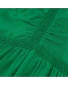 Robe courte avec fronces verte