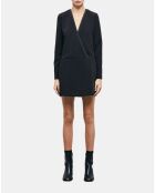 Robe courte croisée noire