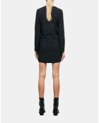 Robe courte croisée noire