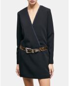 Robe courte croisée noire