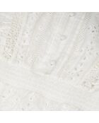 Robe courte en broderie anglaise blanche