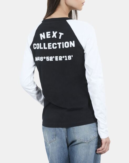 T-shirt manches longues noir et blanc