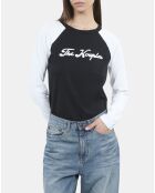 T-shirt manches longues noir et blanc