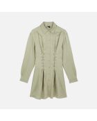 Robe courte avec laçage vert clair