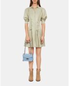 Robe courte avec laçage vert clair