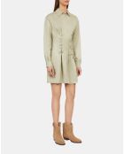 Robe courte avec laçage vert clair