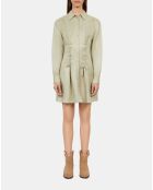 Robe courte avec laçage vert clair