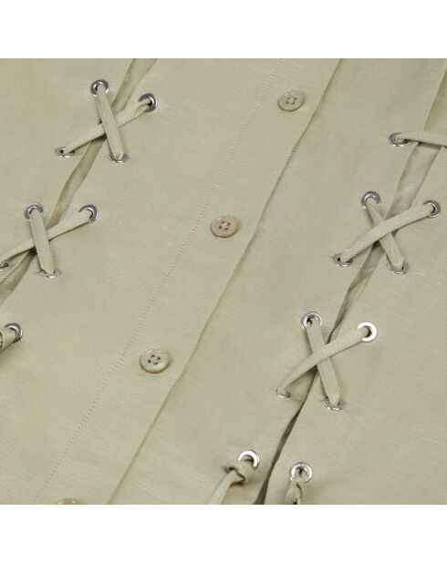 Robe courte avec laçage vert clair