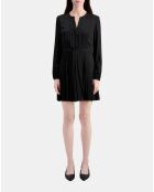 Robe courte avec plissage noire