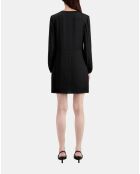 Robe courte avec plissage noire