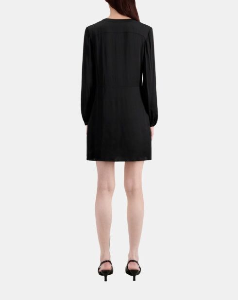 Robe courte avec plissage noire