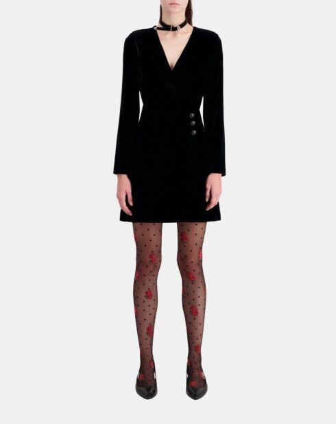 Robe courte en Velours noire