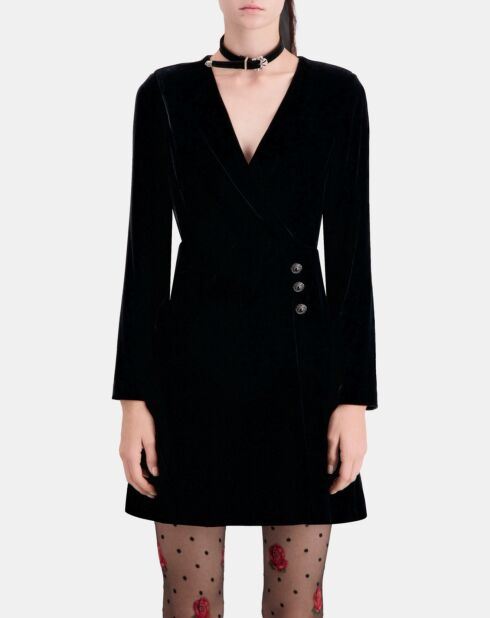 Robe courte en Velours noire