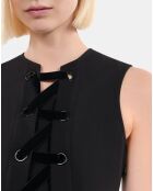 Robe courte avec laçage noire