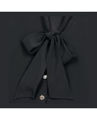 Robe courte plissée noire