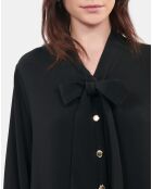 Robe courte plissée noire