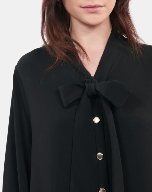 Robe courte plissée noire