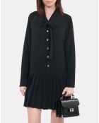 Robe courte plissée noire
