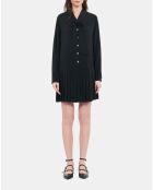 Robe courte plissée noire