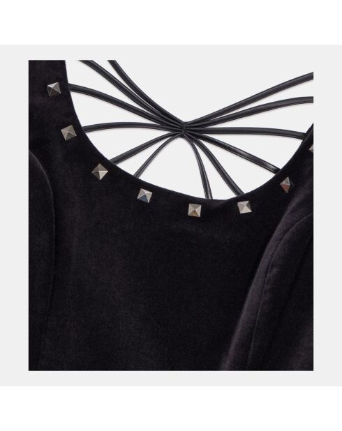 Robe courte en velours noire