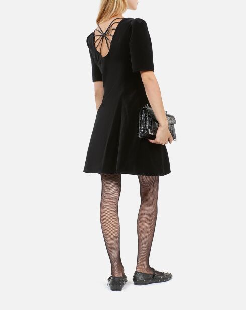 Robe courte en velours noire