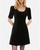 Robe courte en velours noire
