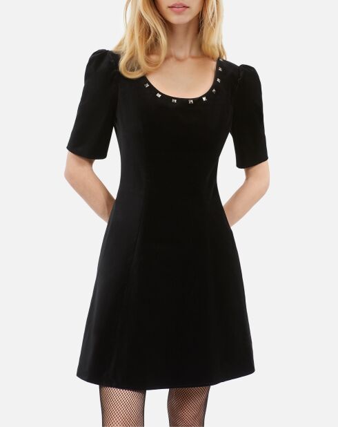 Robe courte en velours noire