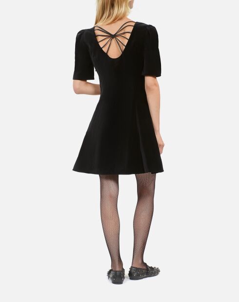 Robe courte en velours noire