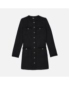 Robe courte en tweed noire