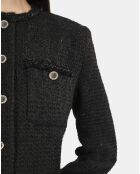 Robe courte en tweed noire