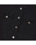 Robe courte en tweed noire