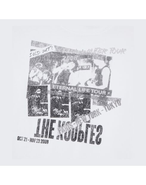 T-shirt avec sérigraphie blanc