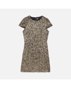 Robe courte à sequins dorée