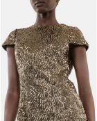 Robe courte à sequins dorée