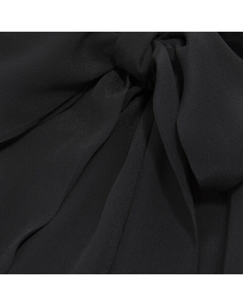 Robe courte kimono ceinturée noire