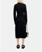 Robe longue en maille noire