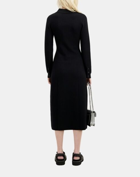 Robe longue en maille noire