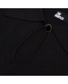 Robe longue en maille noire