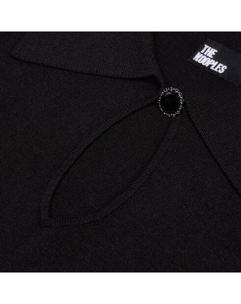 Robe longue en maille noire