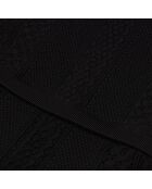 Robe courte en maille ajourée noire