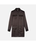 Robe saharienne courte marron