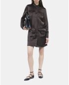 Robe saharienne courte marron