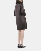 Robe saharienne courte marron