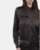 Robe saharienne courte marron