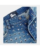 Jean clouté droit bleu